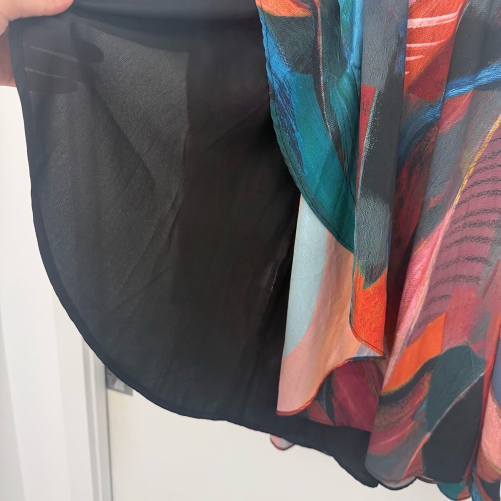 Hutch Anthropologie Multicolor Novelty Print Wrap Maxi Skirt Sz Small Artsy - Picture 9 of 13